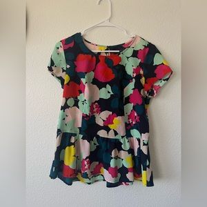 Gap | abstract floral peplum top